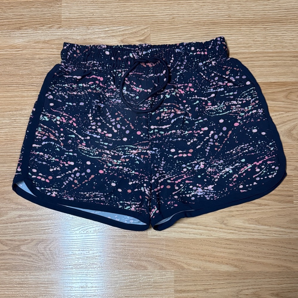 Ideology Women's Black and Pink Athletic Shorts